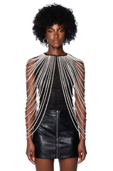 RHINESTONE EMBELLISHED DETAIL TOP
