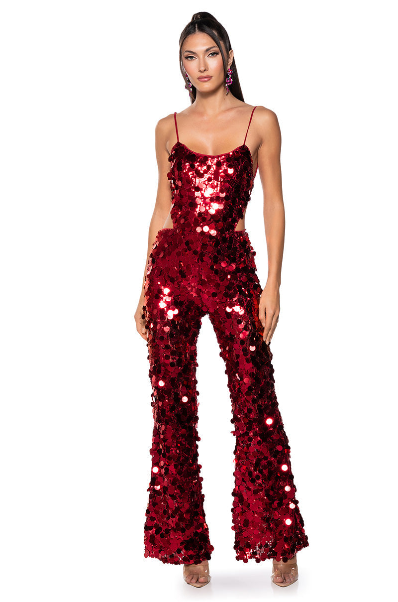 ROCK YOUR WORLD SEQUIN JUMPSUIT