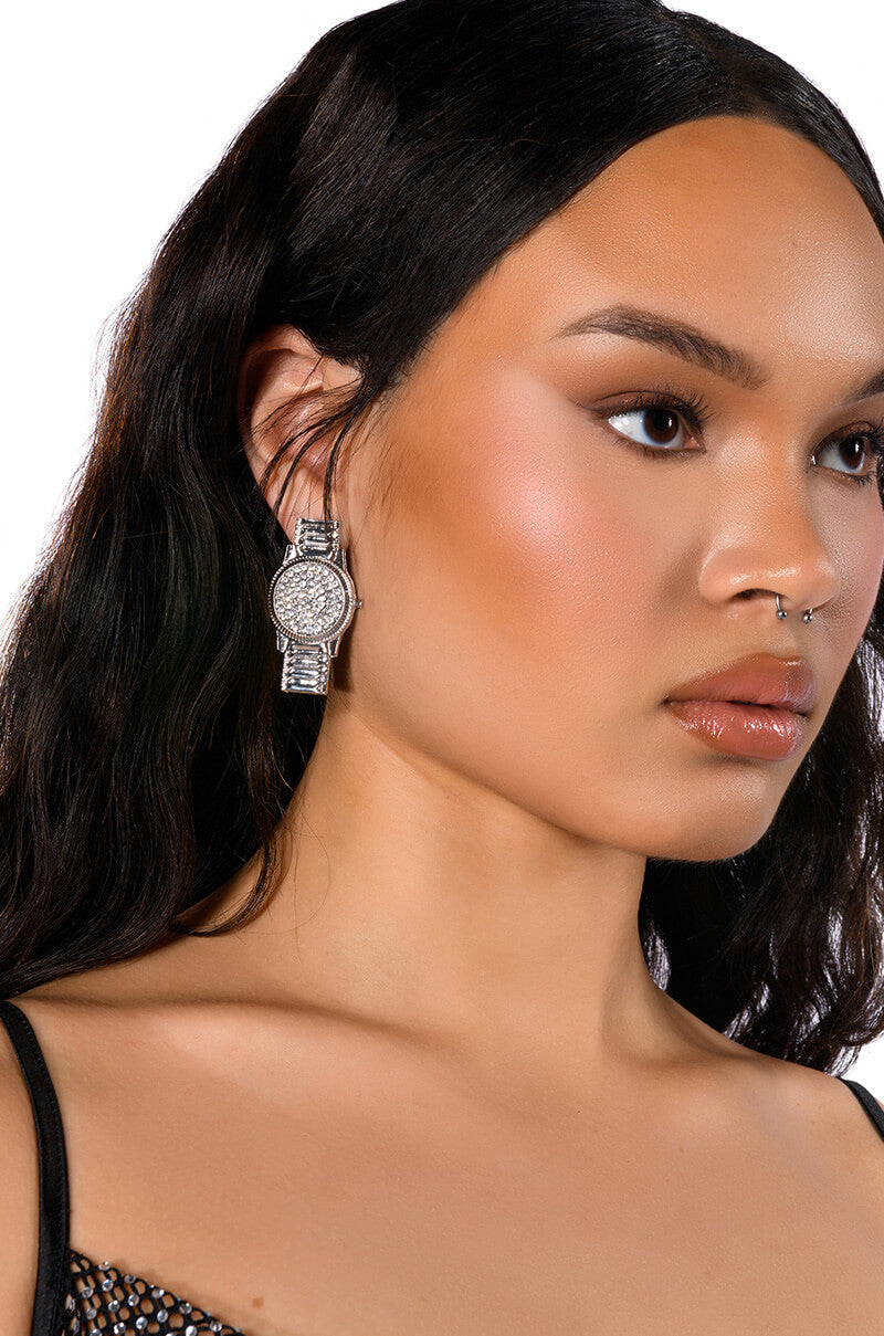 TELLING TIME EARRING
