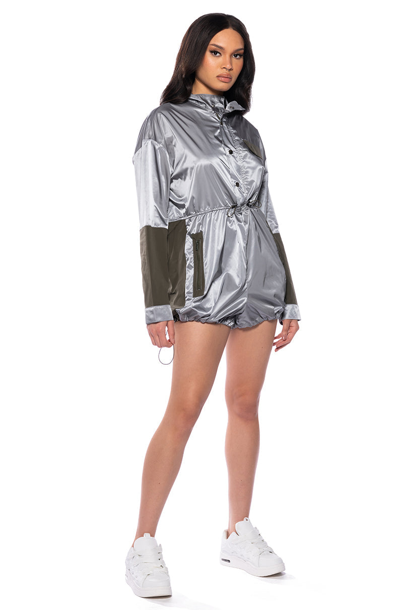 UNBOTHERED SPORTY LONG SLEEVE ROMPER