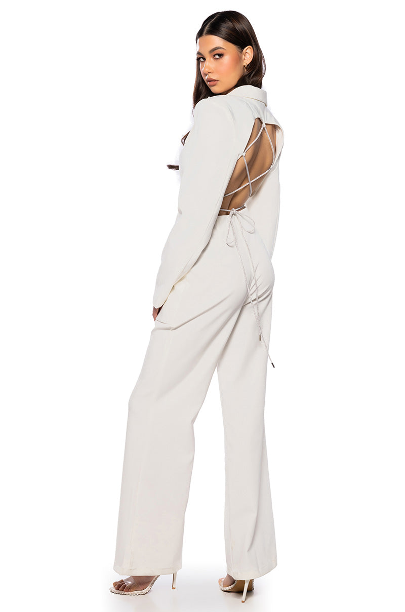 VIBE SO RARE TWO PIECE BLAZER JUMPSUIT