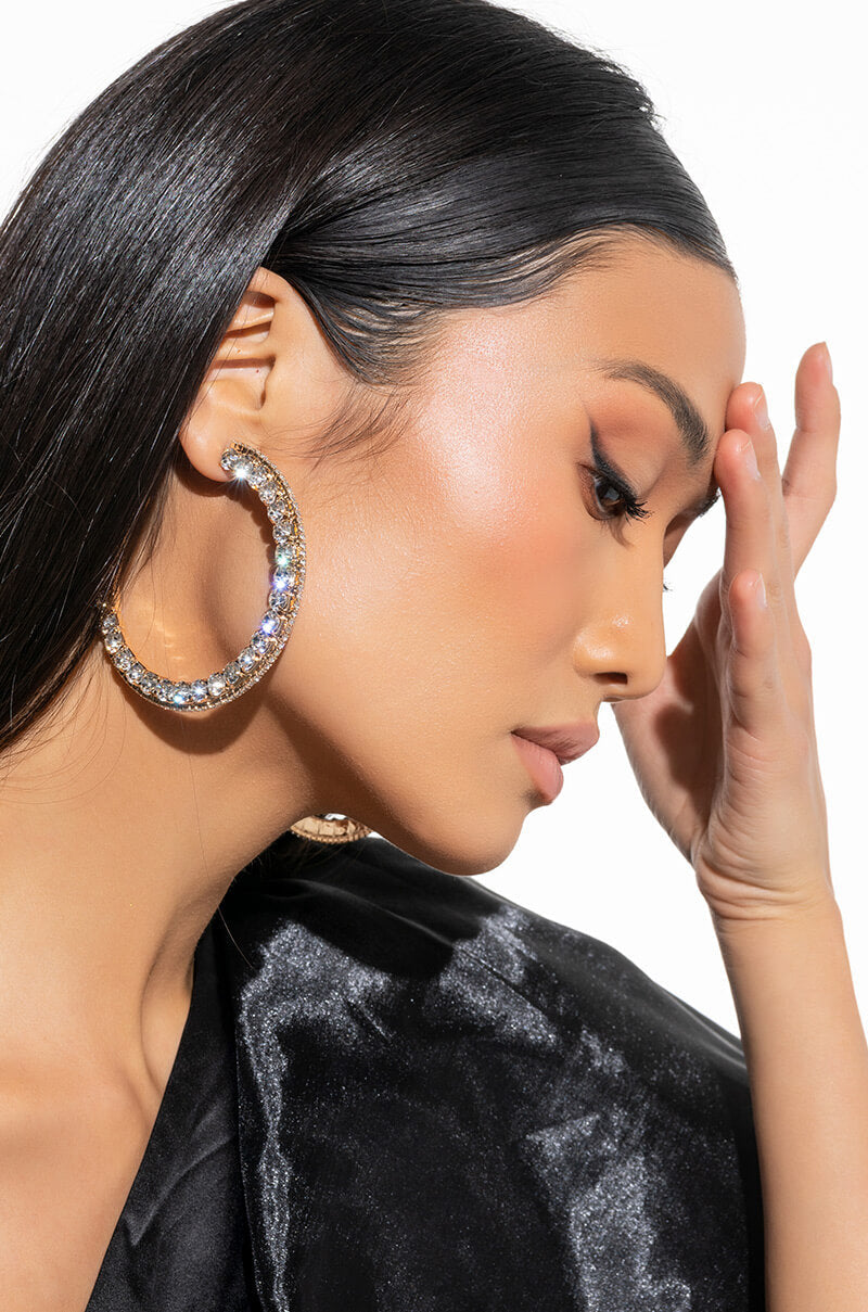 WHAT ME GO BLING HOOP EARRINGS