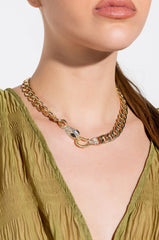 YESS SISSS PAVE SNAKE CHOKER